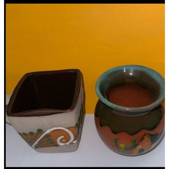 Mexican-Style Ceramic Mug Set Of 3 With Various Hand-Painted Designs - Picture 7 of 14